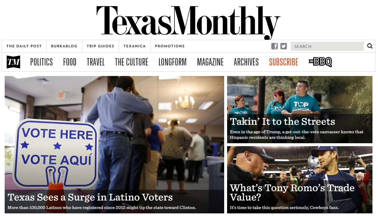 The Texas Monthly, which recently sold for $25m